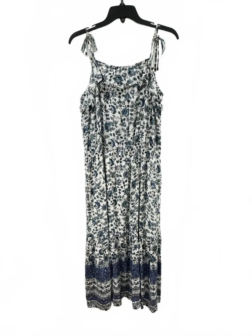 Matilda Jane Good Hart Maisie Floral Ruffle Midi Dress Large Blue White - Picture 2 of 9